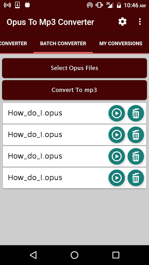   Opus To Mp3 Converter- screenshot 
