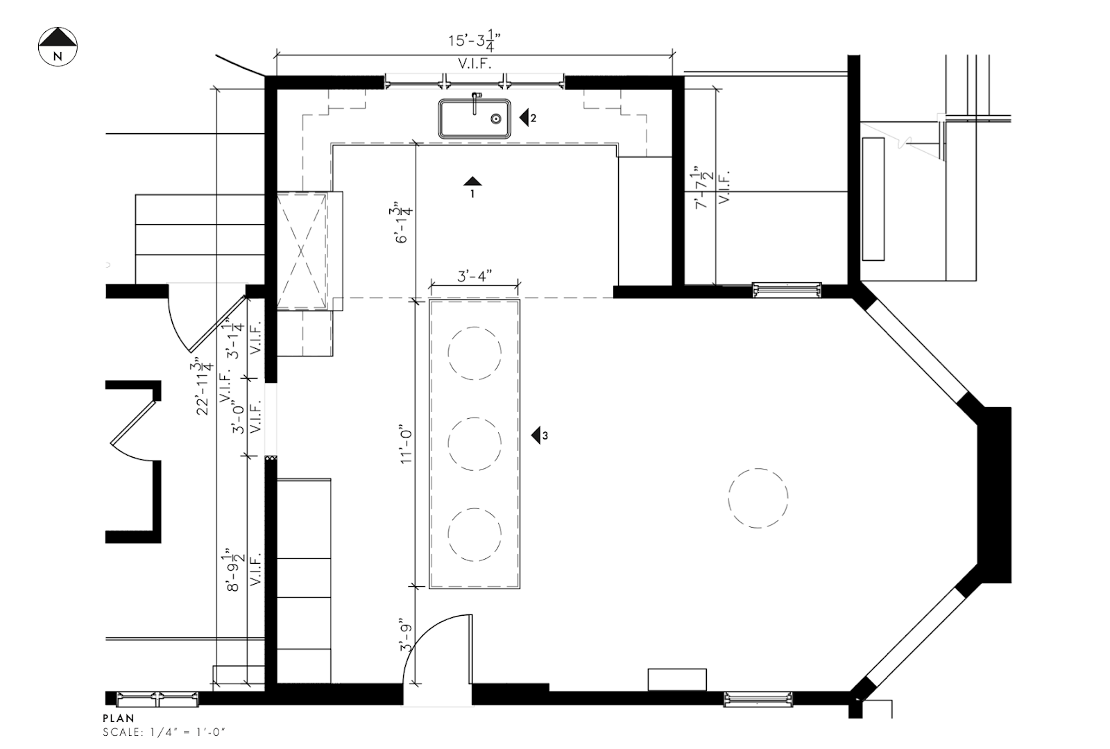 kitchen-floor-plan-drawing-with-center-island-cabinets-and-sink-and-dining-space