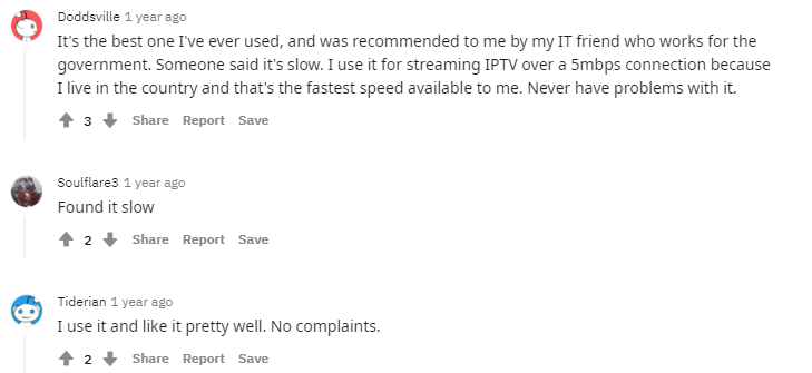 Reddit comments on NordVPN