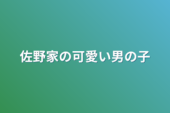 佐野家の可愛い男の子