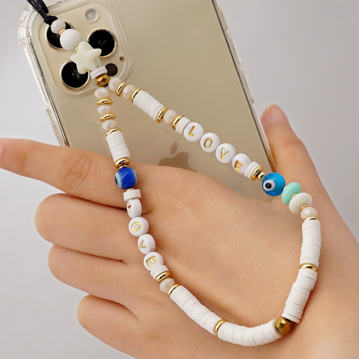 Title 2, Liuli Eye Beads Anti-lost Mobile Phone Chain fo...