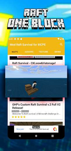 Screenshot Mod Raft Survival for MCPE - O