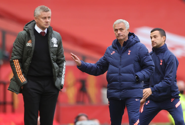 Manchester United manager Ole Gunnar Solskjær and Tottenham Hotspur manager Jose Mourinho at Old Trafford, Manchester on October 4, 2020