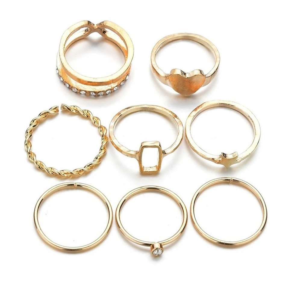 Anillo combinado de diamantes Hollow Love Wave, para un amor eterno. Diseño elegante, perfecto para expresar tus sentimientos.