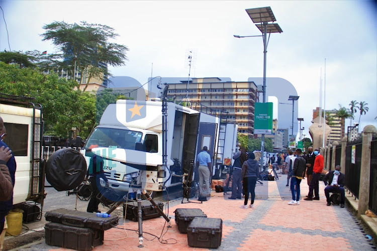 Media houses getting ready to follow the Budget reading at the Parliament.