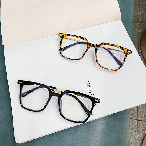 Title 1, Plain Glasses for Myopia, Square Frame, All-Mat...