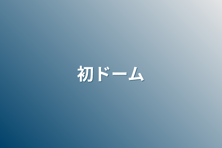 「初ドーム」のメインビジュアル