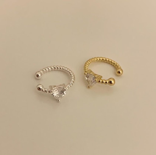 Title 1, Silver Personalized Loving Heart Zircon Minimal...