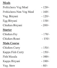 Travancore Cafe menu 2