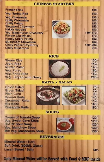 Punjabi Zaika menu 