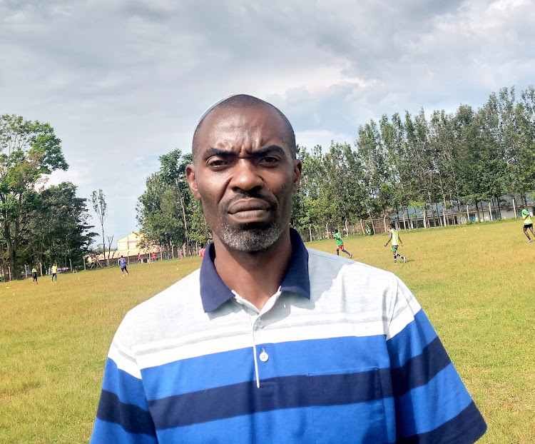 Bunyore Starlets head Coach Daniel Arunga after a past training session at Mumbokha grounds.