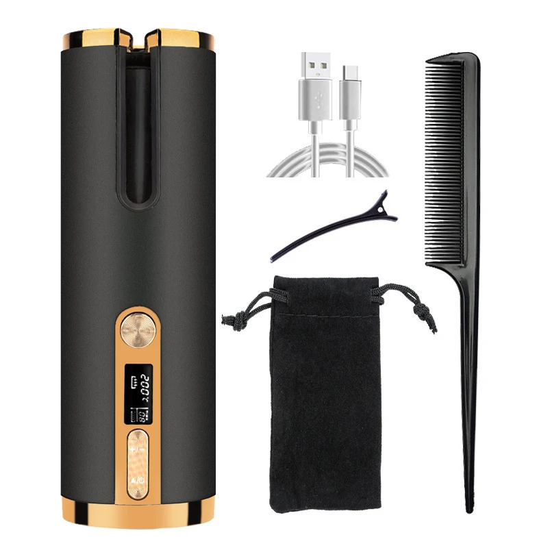 Fer à boucler ondulé USB portable grande capacité. Boucles parfaites sans effort, chargement rapide, pour des ondulations magnifiques partout.
