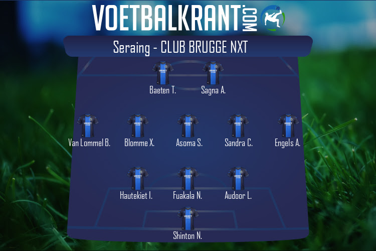 Opstelling Club Brugge NXT | Seraing - Club Brugge NXT (02/10/2020)