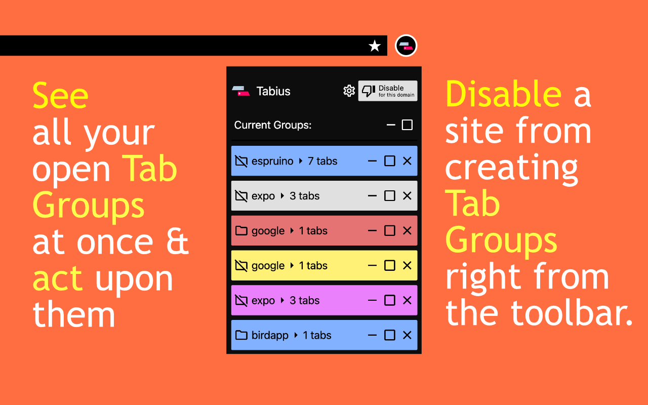 Tabius - Tab Grouping Assistant Preview image 3