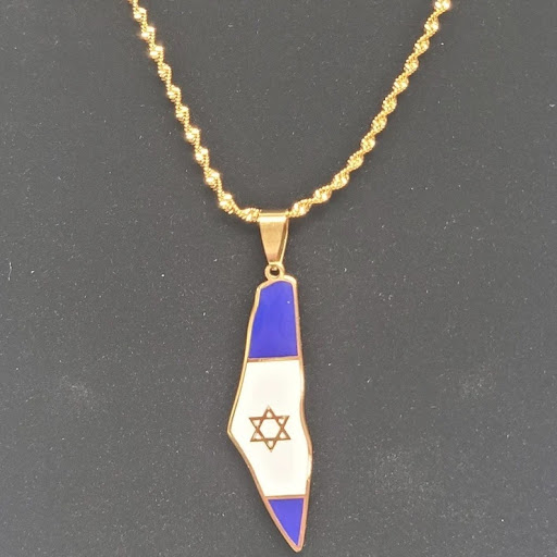 Title 5, Israel Map Necklace Accessories Pendant A beaut...