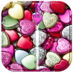 Heart Zipper Screen Lock Apk