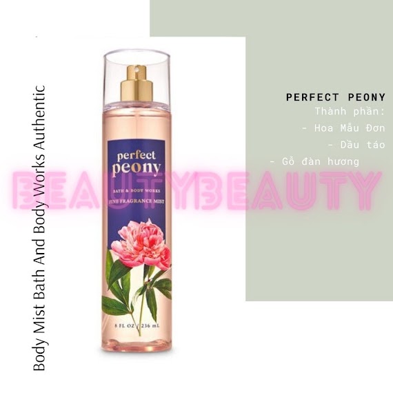 Xịt Thơm Toàn Thân Bath & Body Work Peony