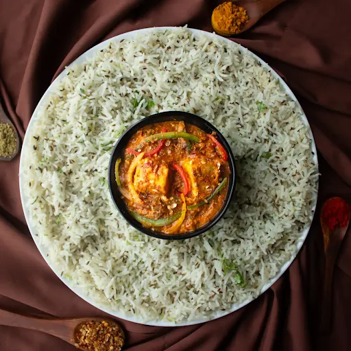 Kadhai Paneer With Jeera Rice