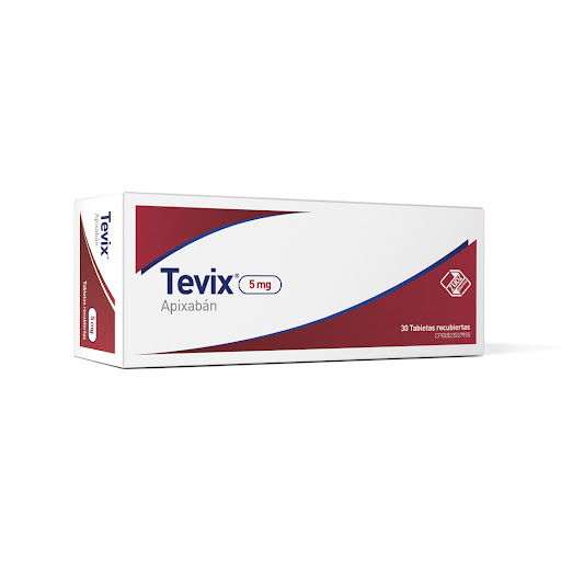 Apixaban 5 mg Tevix Zuoz Pharma x 30 Tabletas