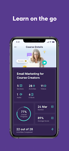 Screenshot Learnworlds Mobile App Builder