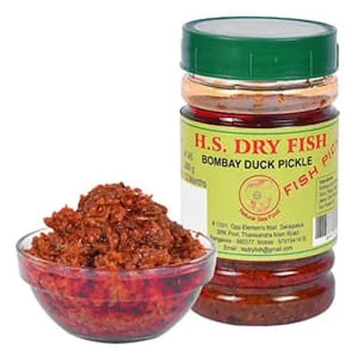 H S Dry Bombay Duck Pickles 200 Gm