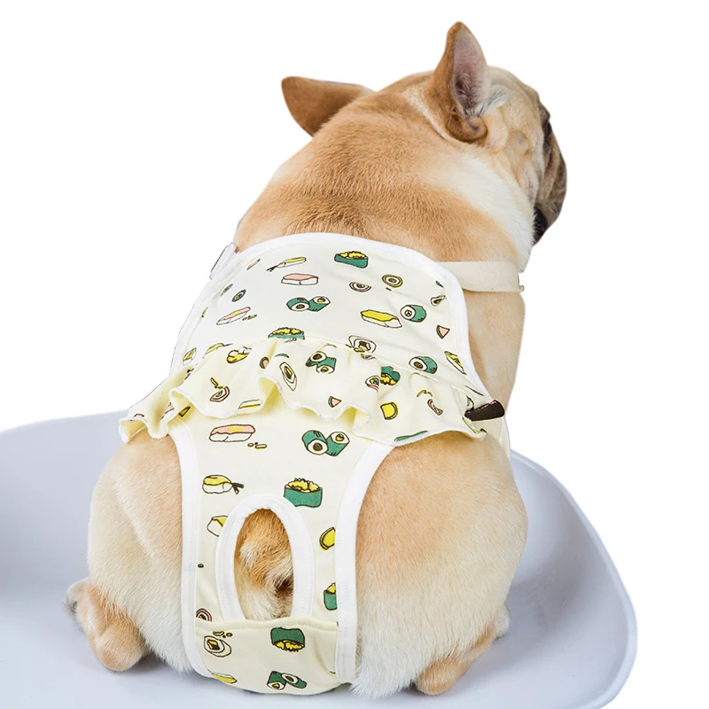 Pantalon physiologique à lanière pour bouledogues pug combattants, anti-harcèlement, protège et empêche le harcèlement.