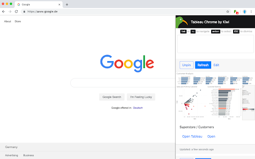 Tableau Chrome Extension