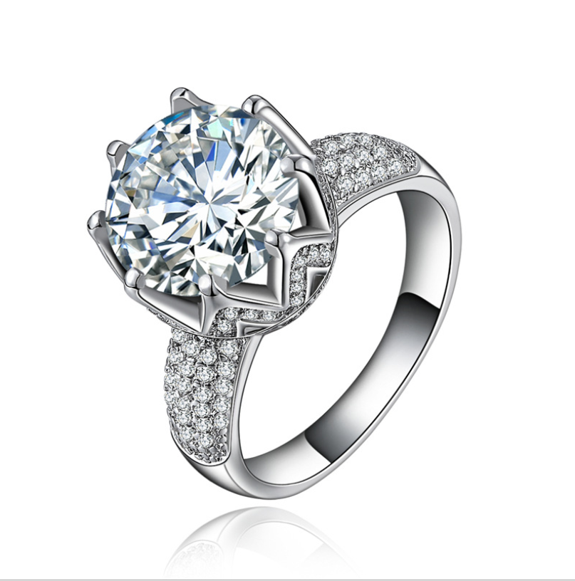 MDEAN MSR064 Fashion Zircon Ring Explosions Gemstone Jewelry European and American Design Hot Selling Perfect for Daily 