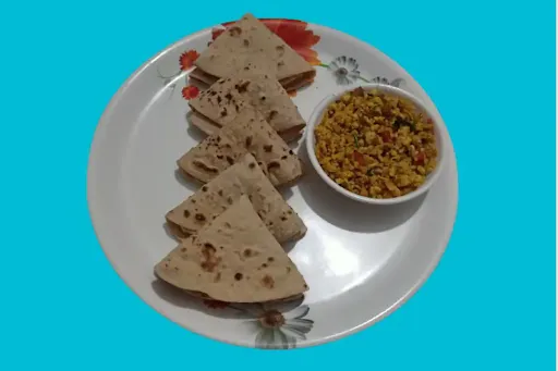 Egg Bhurji With 5 Plain Tawa Roti