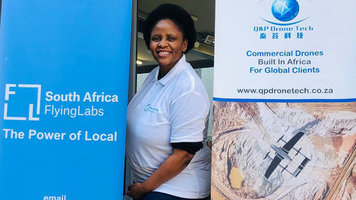 Queen Ndlovu, MD of South Africa Flying Labs and founder of QP Drone Tech.