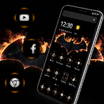 Fire Dark Bat Theme Apk