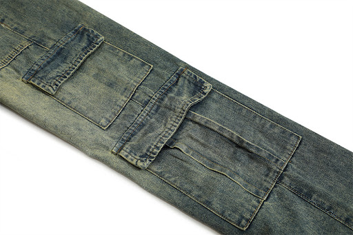 Title 3, Mens American-style vintage washed multi-pocke...