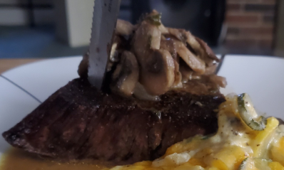 Mushroom Sauce over Steak