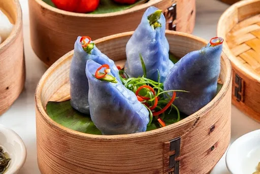 Blue Pea And Spicy Asparagus Dumplings (Mc)