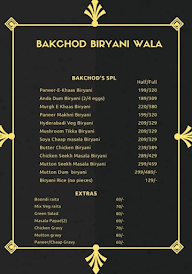 Bakchod Biryani Wala menu 1