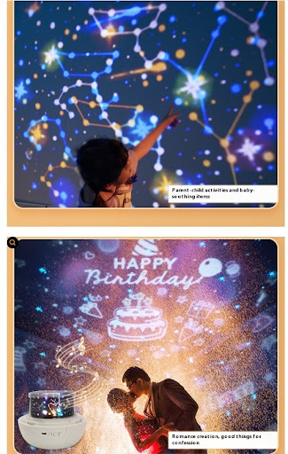 Title 3, Romantic Starry Sky Projector Bedroom Night Lig...