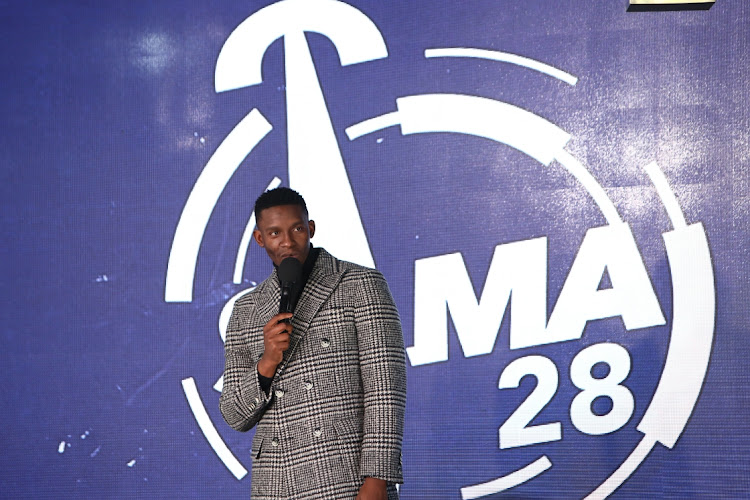 Lawrence Maleka hosting the SAMA28 nominations announcement. Picture: Masi Losi