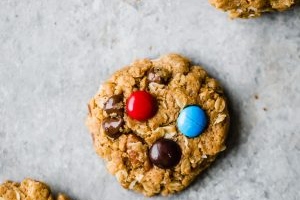Healthy Flourless Monster Cookies