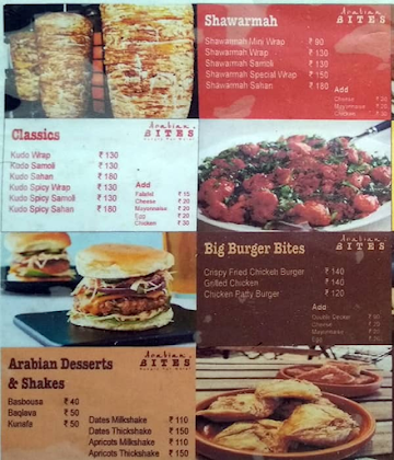 Arabian Bites menu 