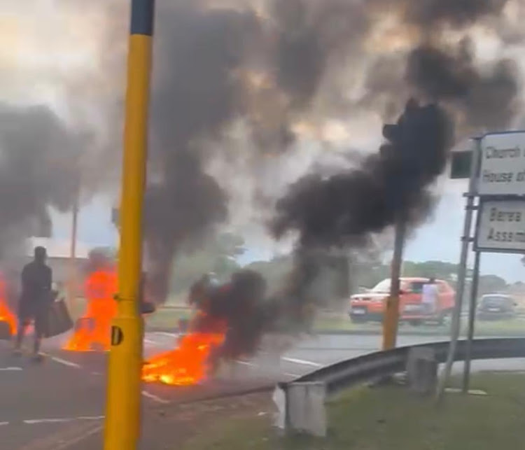 Residents blockaded the Phoenix highway on Sunday evening after the township experienced a blackout lasting more than 40 hours.