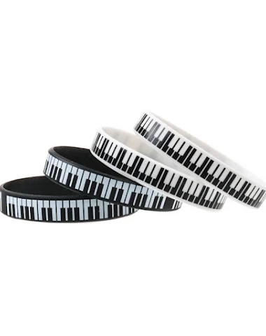 Zwart -witte piano gestreepte armba - 3