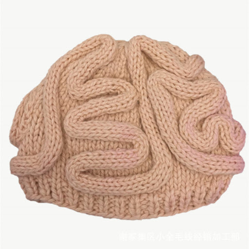 Title 7, Horror Brain Knitted Hat for a Spooky Look. Per...