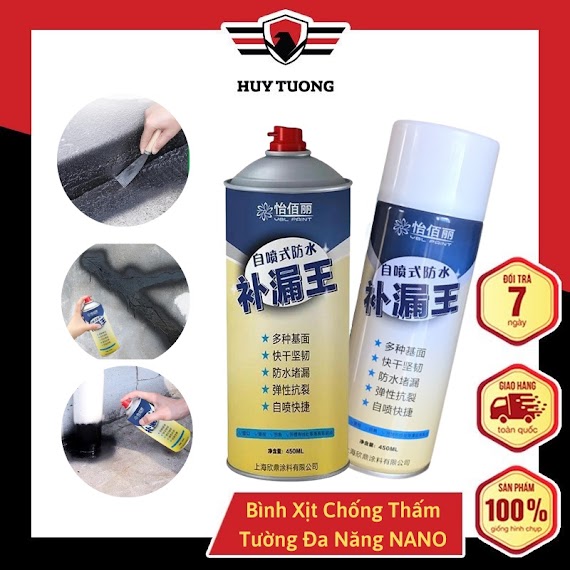 Bình Xịt Chống Thấm Tường Đa Năng Nano, Bình Xịt Chống Thấm Nước Thế Hệ Mới Dạng Chai Cầm Tay - Huy Tưởng