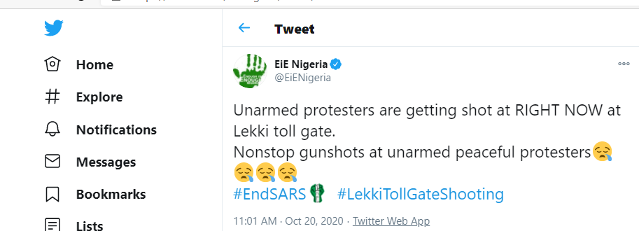 #EndSARS: Nigerian Army dispels #Lekkishootings as 'Fake news' but its evidences continue to shift