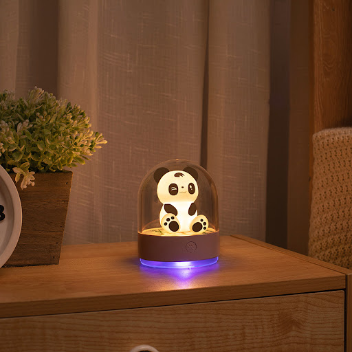 Title 2, 3D Creative Panda Car Bedside Night Light USB C...