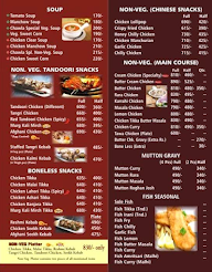 Chawlas 2 Since 1960 menu 1