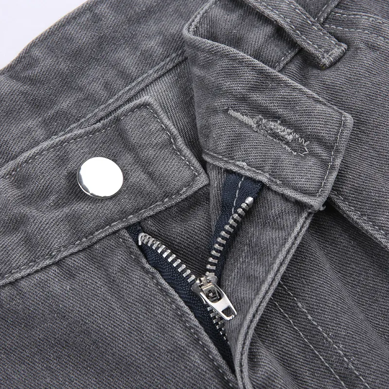 Street Retro low rise denim cargobroek voor dames. Comfortabele cargobroek met lage taille voor een trendy, casual look, ideaal voor dagelijks gebruik.