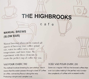 The Highbrooks Cafe menu 