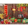 Tranh Vải Decor / Thảm Vải Treo Tường / Thảm Vải Chụp Ảnh Chủ Đề Tết (Mã Nm74)