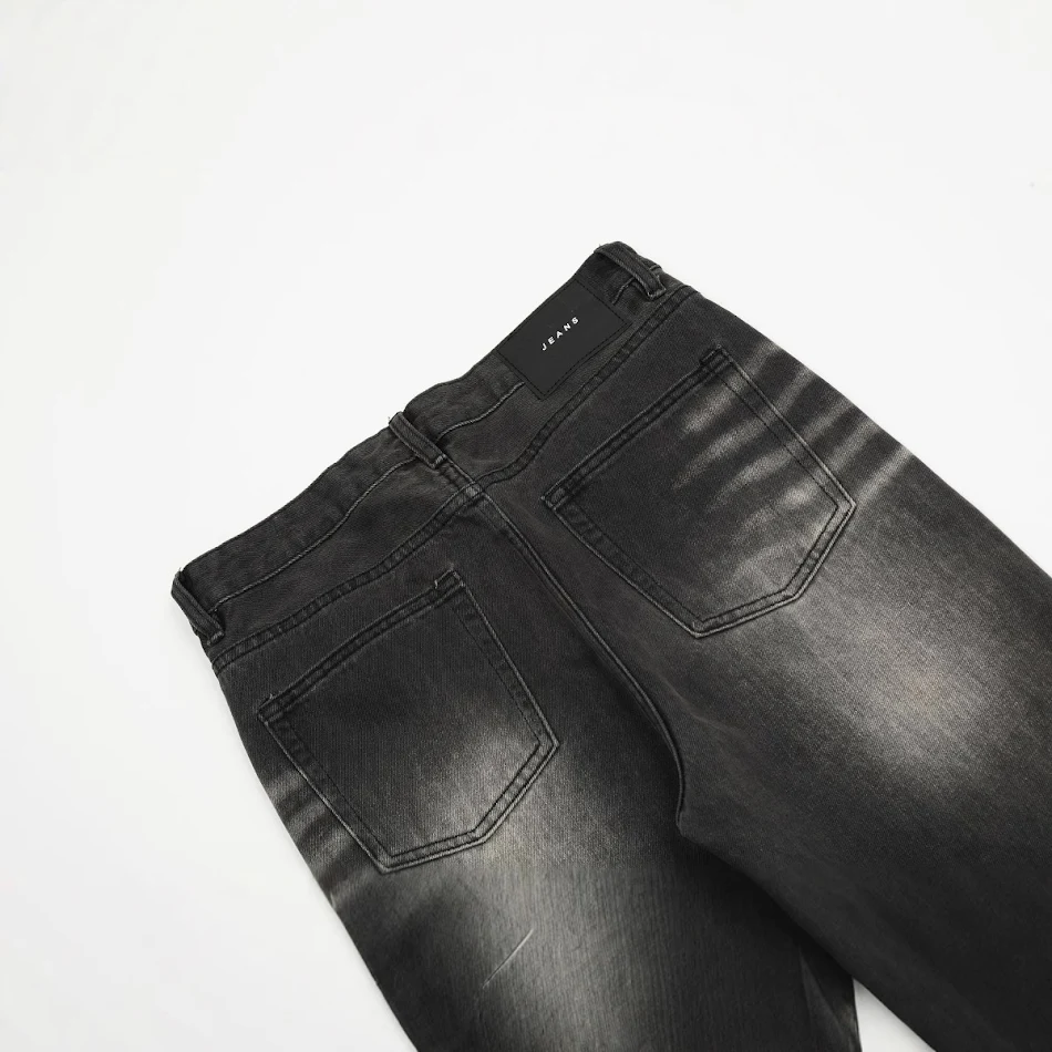 Jeans Retro Cat Beard Dritti Ampi Casual Gamba Larga Pantaloni Comodi e Versatili per un Look Casual e di Tendenza in Ogni Occasione